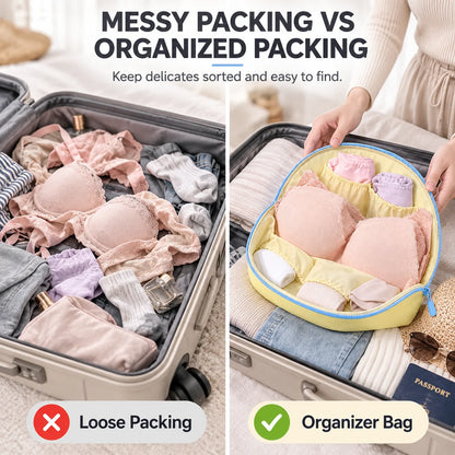 3-in-1 Waterproof Portable Travel Underwear Organizer Bag