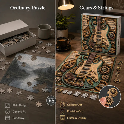 🧩creative Steampunk Guitar 3d Puzzle