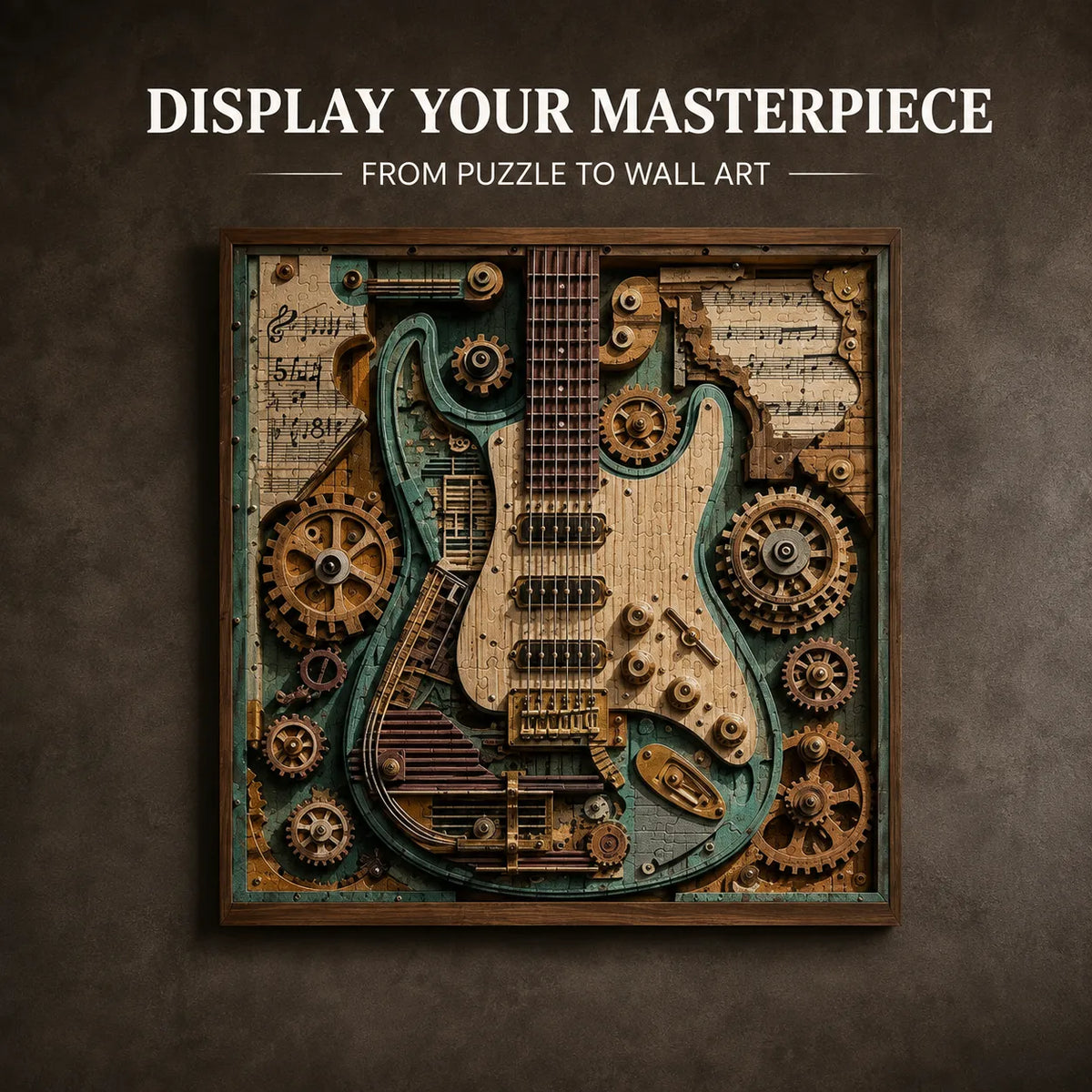 🧩creative Steampunk Guitar 3d Puzzle