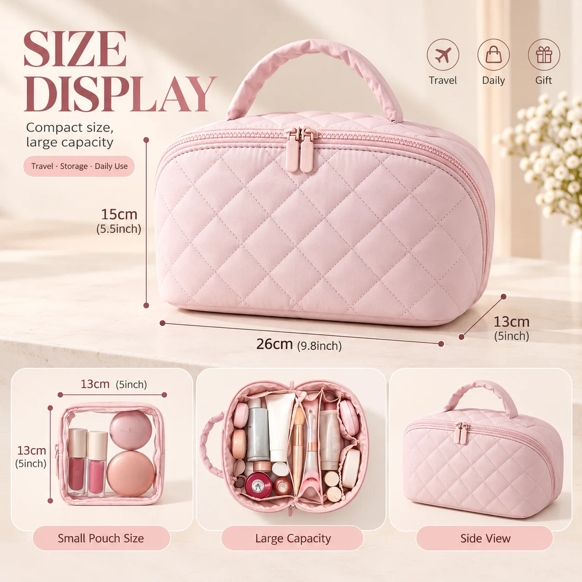 49% OFF This Week Promotions🎉🎉Travel Makeup Bag for Woman-Large Size