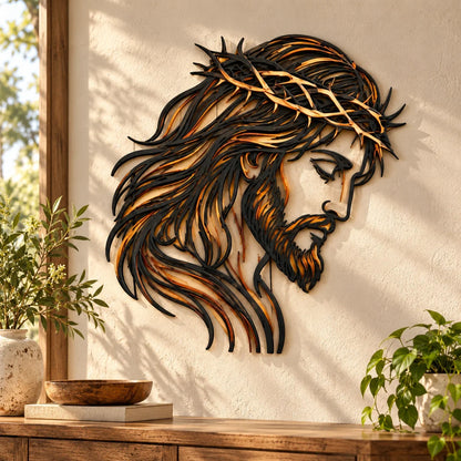 ✝️ Crown of Grace Jesus Metal Wall Art™ – Rustic Faith-Inspired Christian Wall Decor(✨Buy 2 Free Shipping)