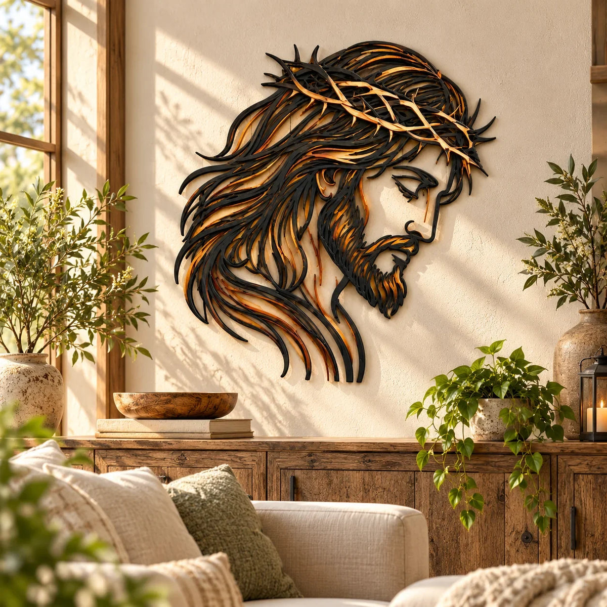 ✝️ Crown of Grace Jesus Metal Wall Art™ – Rustic Faith-Inspired Christian Wall Decor(✨Buy 2 Free Shipping)