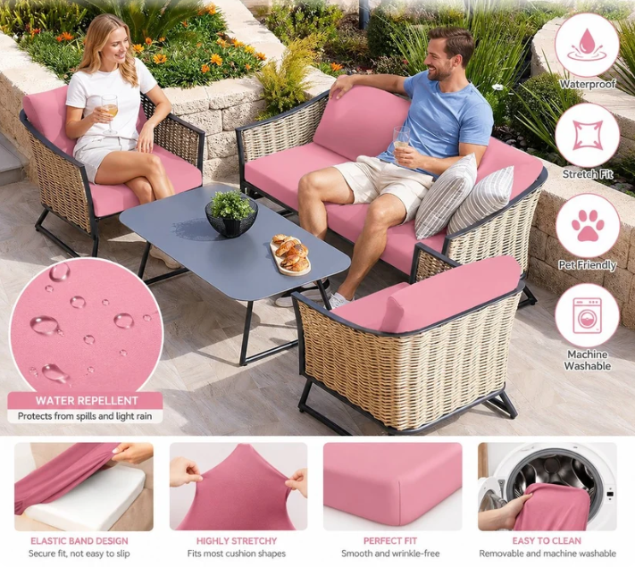 🪑 Stretch Sofa Cushion Covers Set (4 / 8 / 12 PCS)