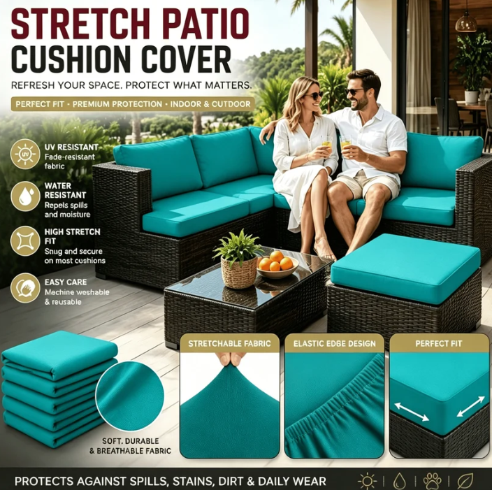 🪑 Stretch Sofa Cushion Covers Set (4 / 8 / 12 PCS)