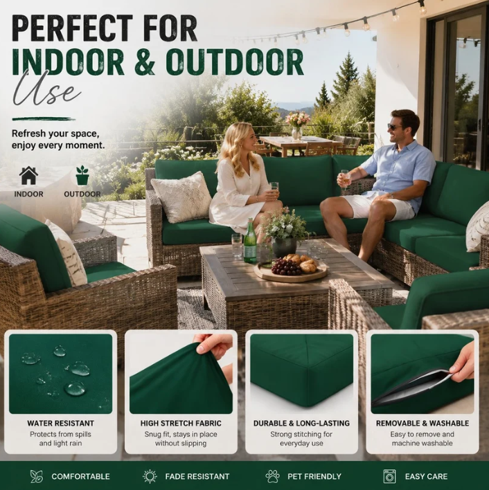 🪑 Stretch Sofa Cushion Covers Set (4 / 8 / 12 PCS)