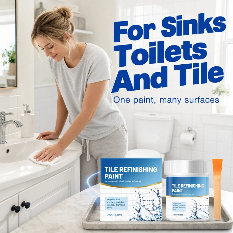 White Tile Refinishing Paint with Brush
