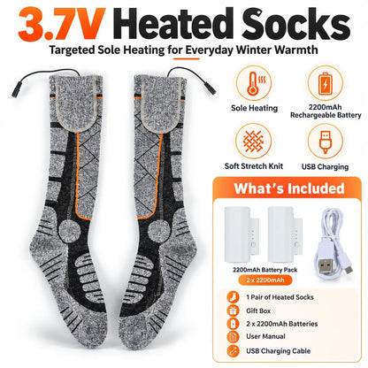 🔥 Rechargeable Heated Socks – Say Goodbye to Cold Feet in Minutes