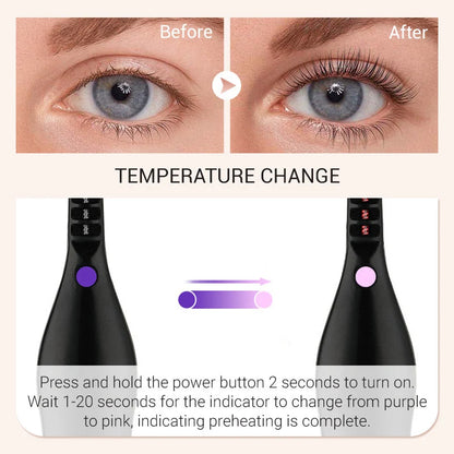 🎁2026 Rechargeable Heated Eyelash Curler for Quick Heating Curling