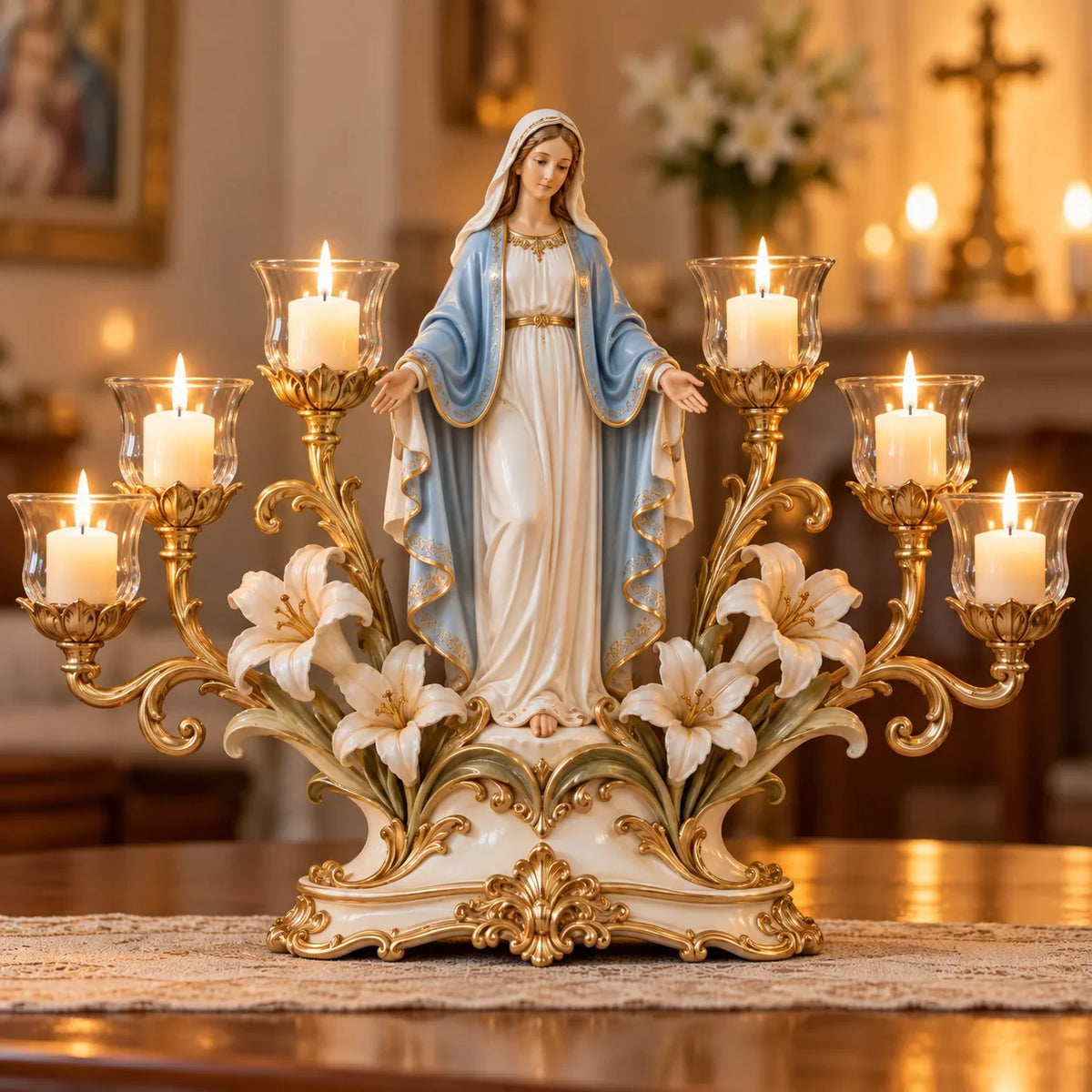 ✨🕯️ Light Of His Presence — Sacred Christian Candleholder ✝️🤍