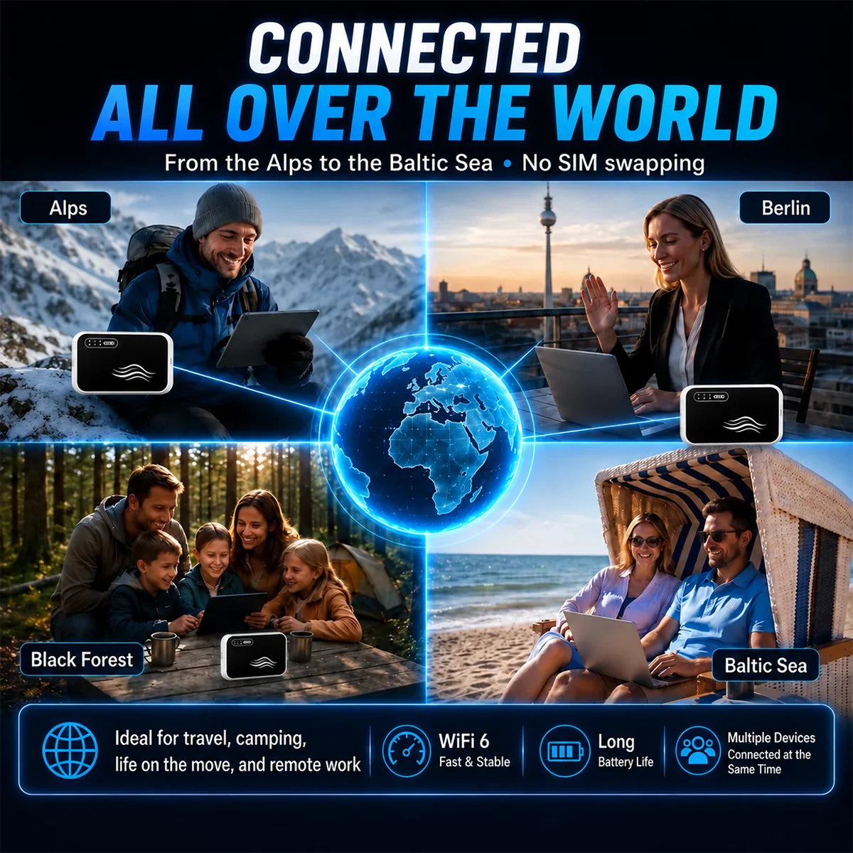 📶 Stay Connected Anywhere – Pocket‑sized WiFi for Travel, Work & Daily Life