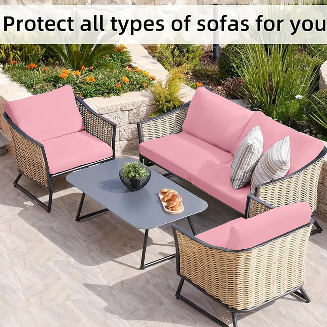 🪑 Stretch Sofa Cushion Covers Set (4 / 8 / 12 PCS)