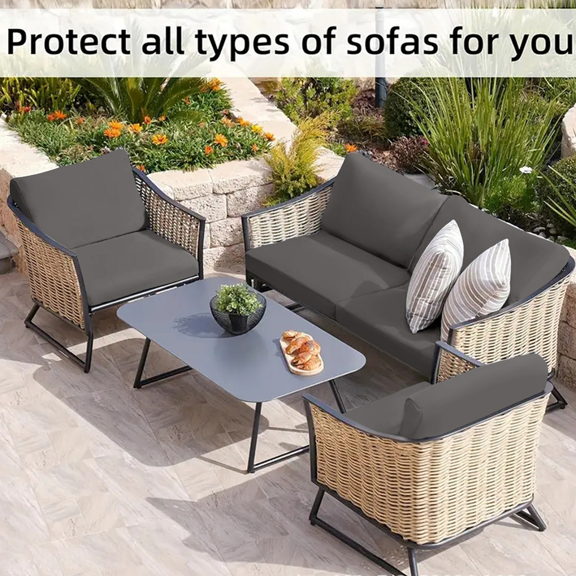 🪑 Stretch Sofa Cushion Covers Set (4 / 8 / 12 PCS)