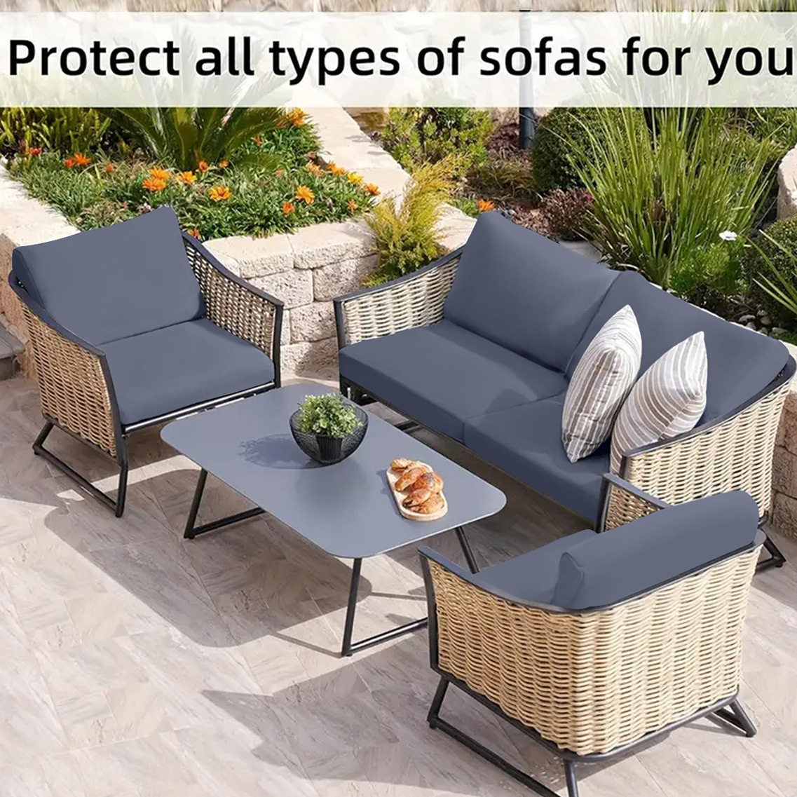 🪑 Stretch Sofa Cushion Covers Set (4 / 8 / 12 PCS)