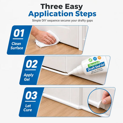 🚪50% OFF NOW! Peelable Door Window Gap Sealant Gel – Removable Windproof Draft Stopper, Waterproof Dustproof Sealer for Home Gap Insulation