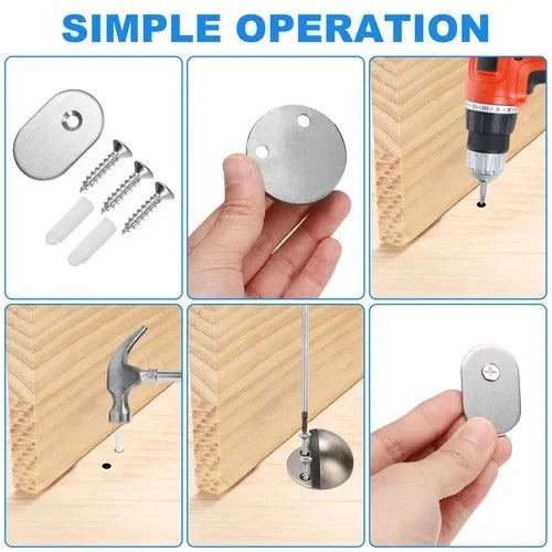 HOT SALE🔥Hidden Stainless Steel Rubber Dual-use Door Stopper Door Holders