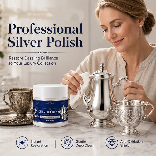 🥳2026 HOT SALE🥳💞50K+ SOLD! ✨🔧 50% OFF! Silver Shine Restoring Cream – Removes heavy tarnish & oxidation, restores mirror-like brilliance. Forms protective shield – keeps silver gleaming for weeks! 💎🛡️