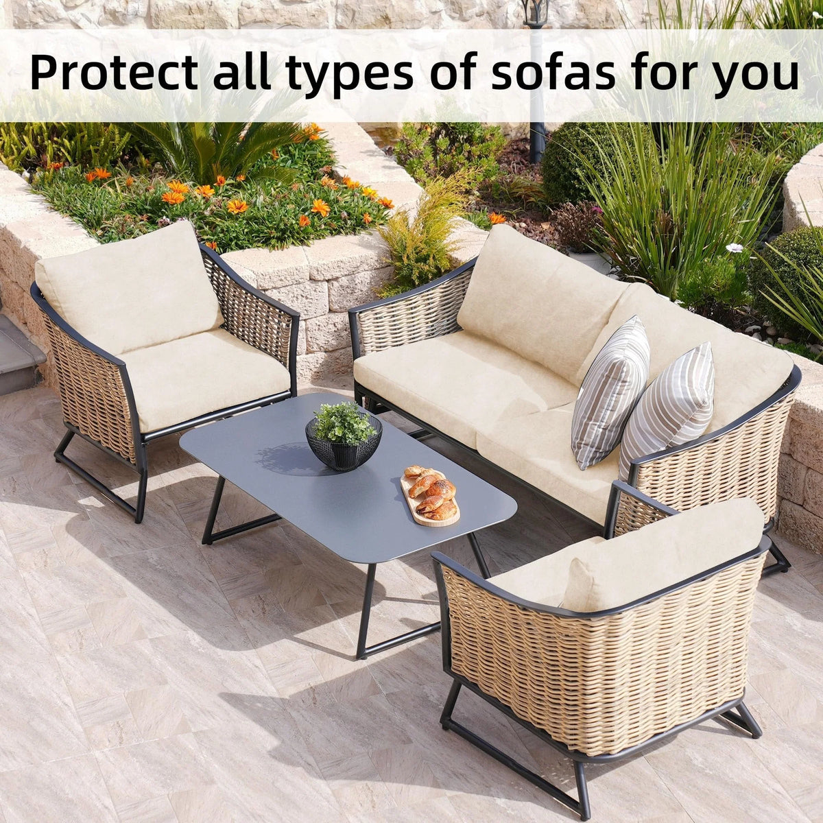 🪑 Stretch Sofa Cushion Covers Set