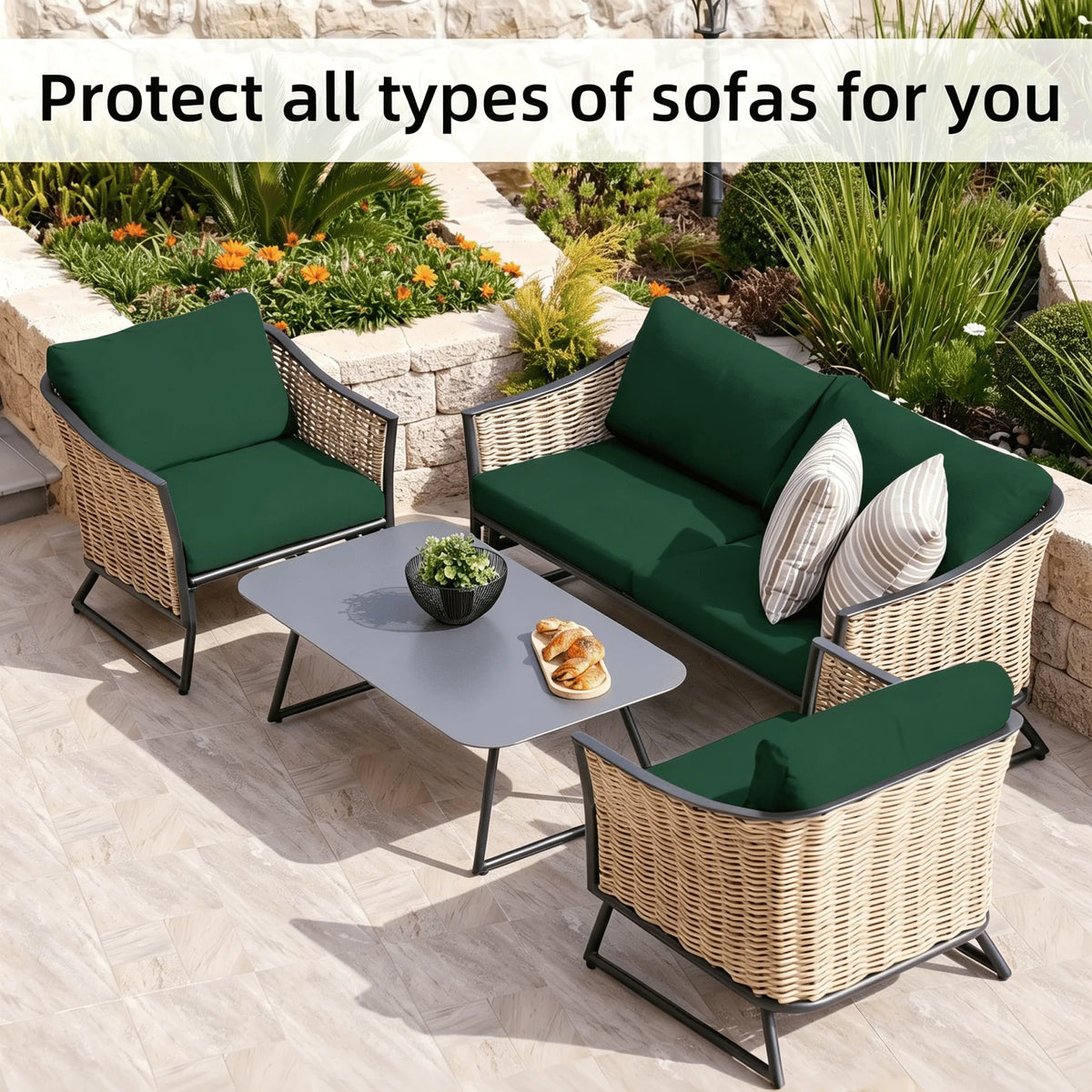 🪑 Stretch Sofa Cushion Covers Set