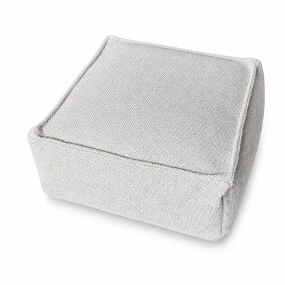 Unstuffed Square Pouf Cover | Storage Ottoman Slipcover for Living Room, Bedroom & Clothes Storage, Washable 45x45x23cm