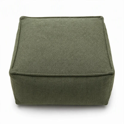 Unstuffed Square Pouf Cover | Storage Ottoman Slipcover for Living Room, Bedroom & Clothes Storage, Washable 45x45x23cm
