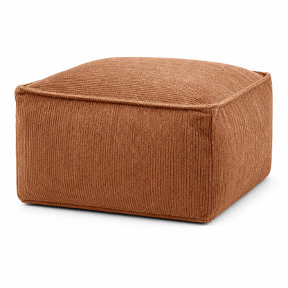 Unstuffed Square Pouf Cover | Storage Ottoman Slipcover for Living Room, Bedroom & Clothes Storage, Washable 45x45x23cm