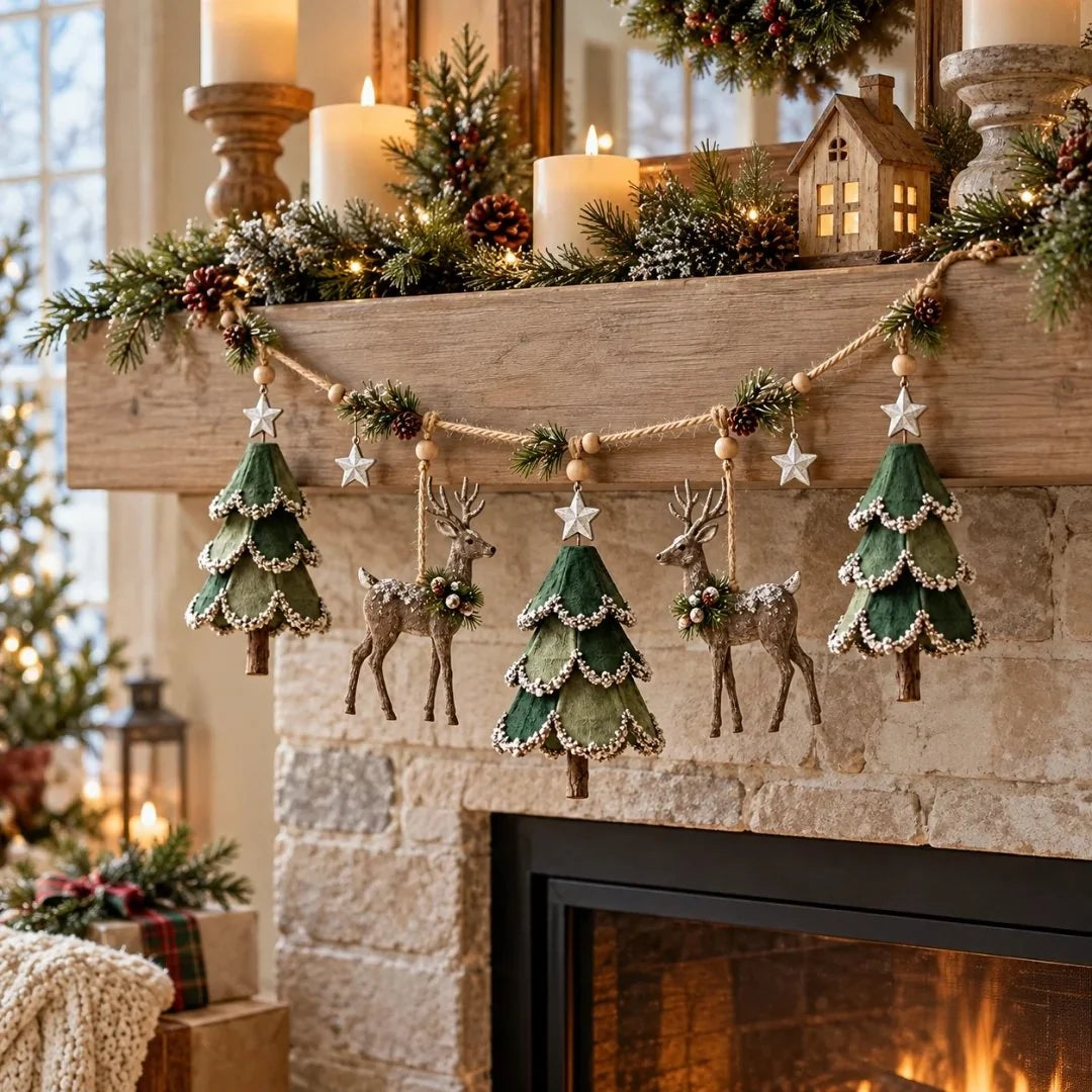 ⏰ LAST DAY 49% OFF - 🦌 Lighted Woodland Christmas Garland