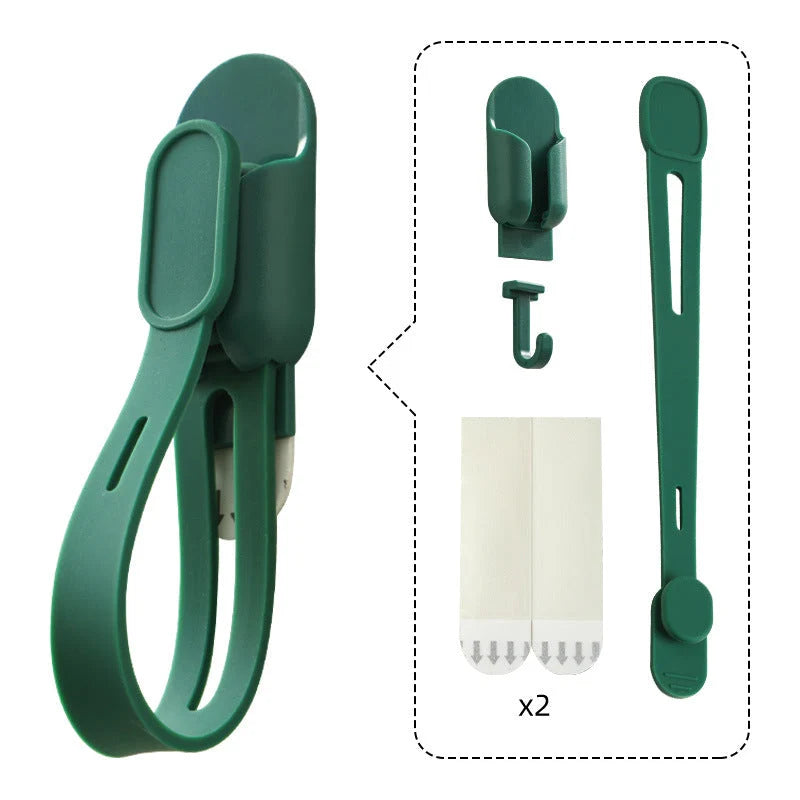 ⏰ Silicone Christmas Wreath Ties & Traceless Hooks – Reusable, Damage-free Holiday Decor Hanging Kit ✨
