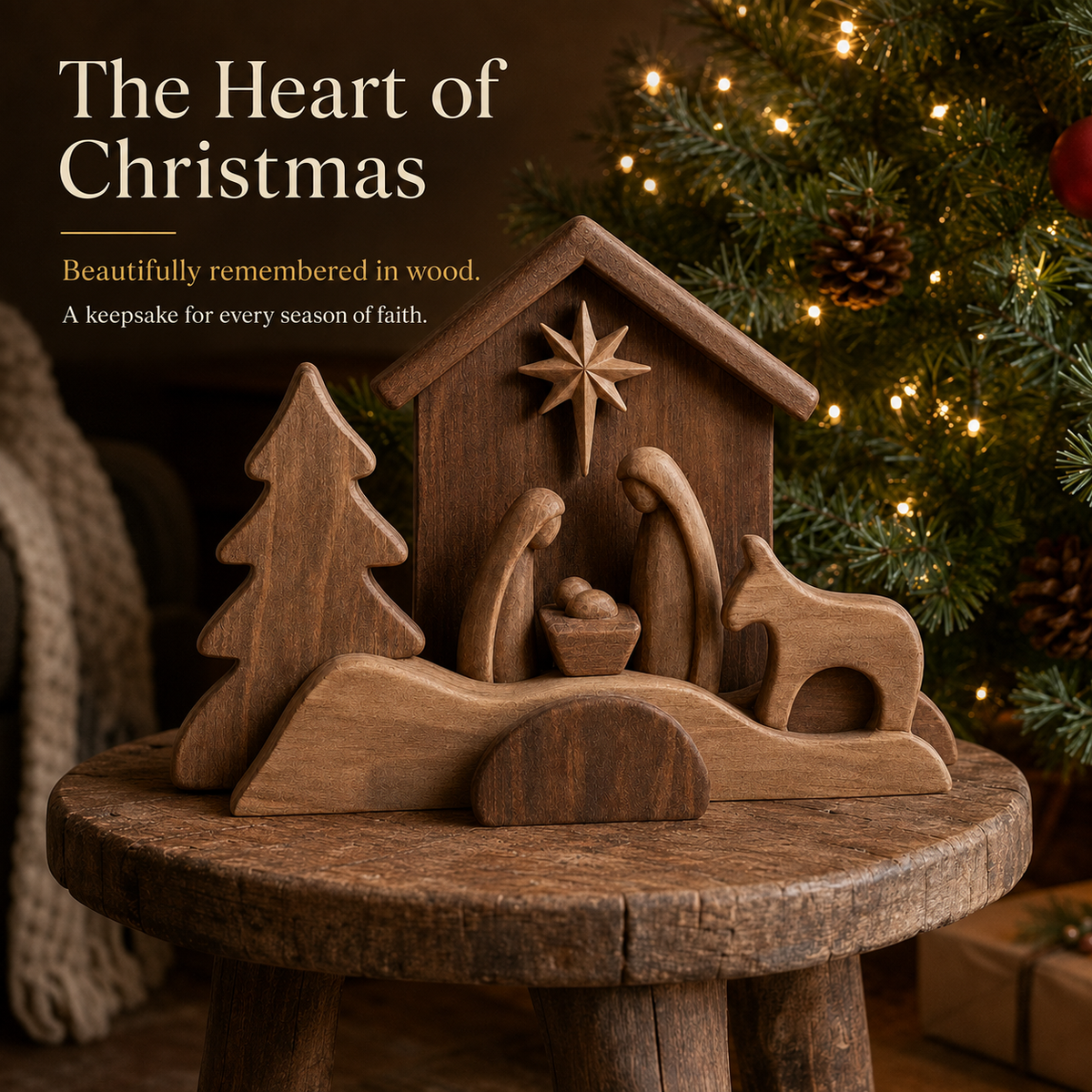 ✝️Wooden Nativity Scene Decoration-A Meaningful Christmas Gift