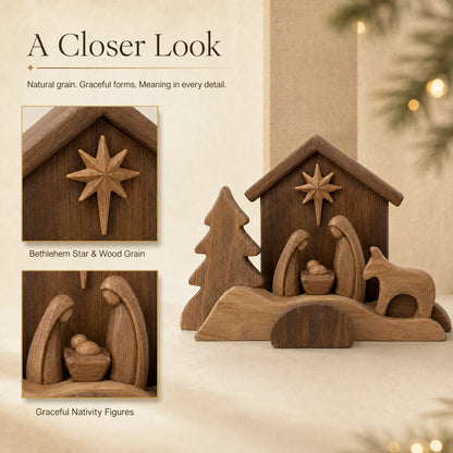 ✝️Wooden Nativity Scene Decoration-A Meaningful Christmas Gift