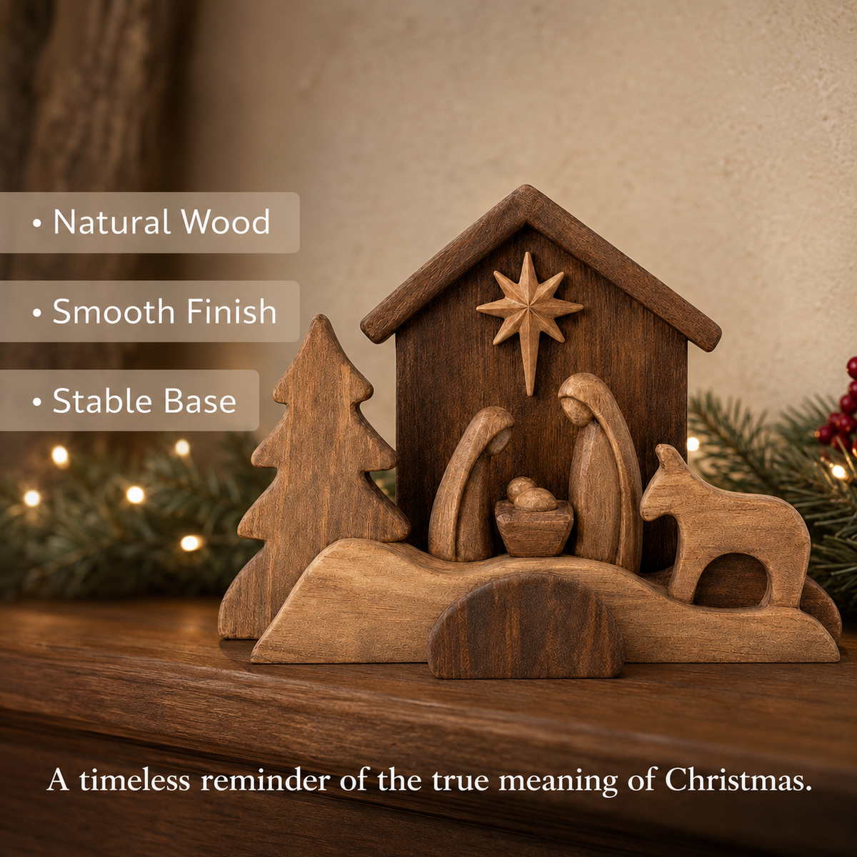 ✝️Wooden Nativity Scene Decoration-A Meaningful Christmas Gift