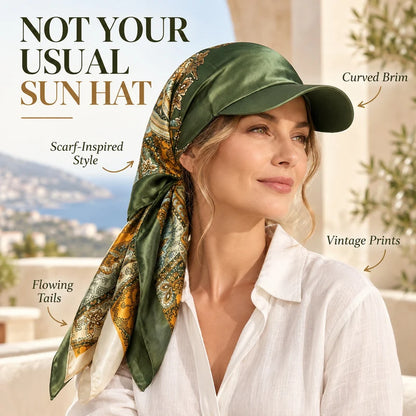 Women's Scarf Visor Hat – Vintage Paisley & Leopard Prints