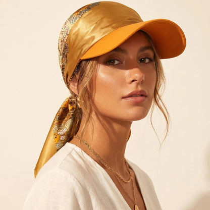 Women's Scarf Visor Hat – Vintage Paisley & Leopard Prints