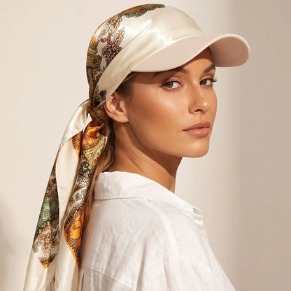 Women's Scarf Visor Hat – Vintage Paisley & Leopard Prints