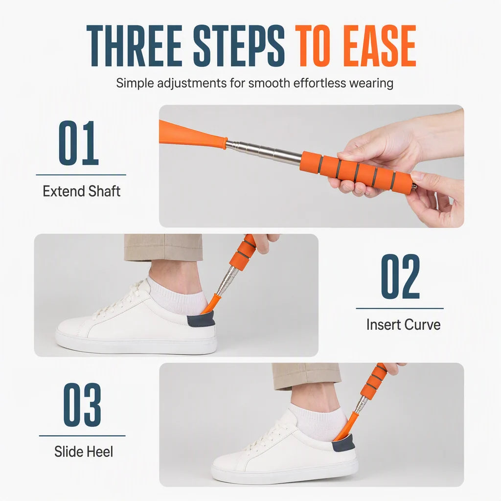 👞 Telescopic Long Shoe Horn | 70cm Reach