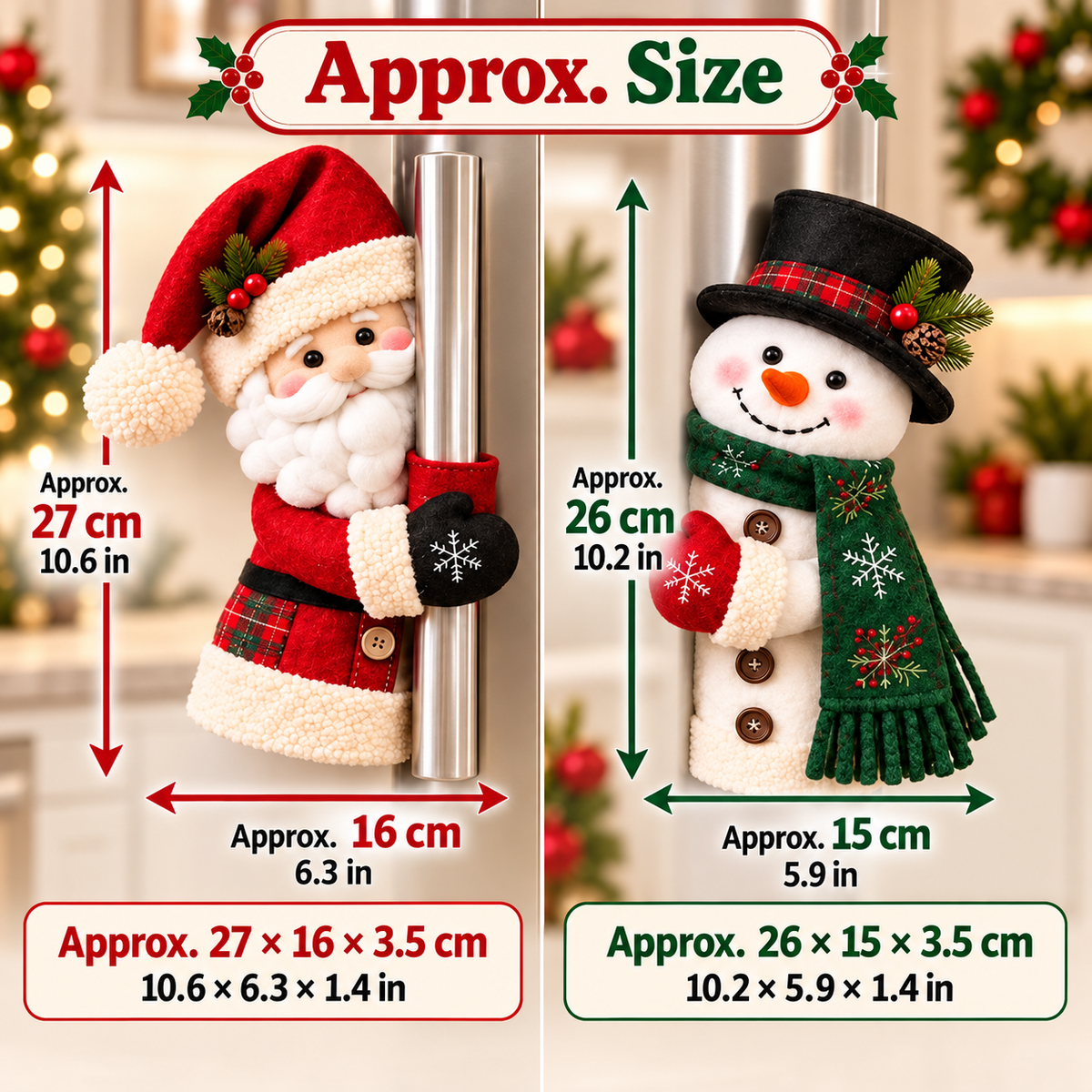 Christmas Snowman Door Handle Gloves