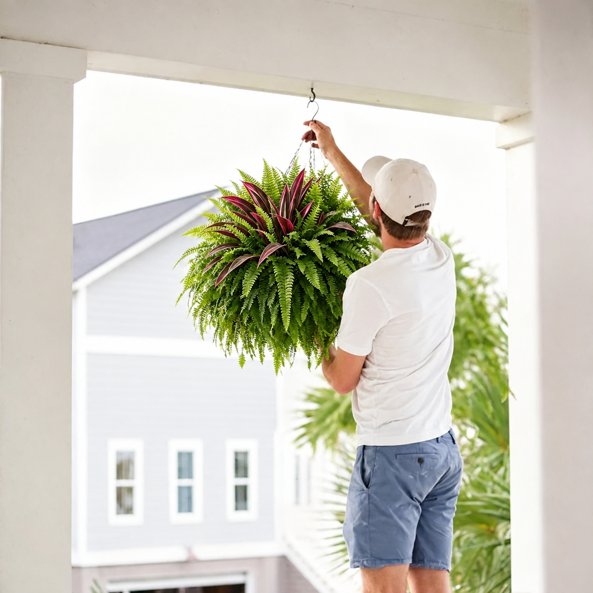 🔥UV‑Resistant Artificial Fern & Red Dracaena Decor Plants