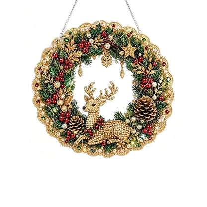 Christmas Diamond Painting Light Wreath DIY Kit