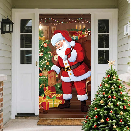 🎄Christmas Door Cover For Instant Holiday Decor✨