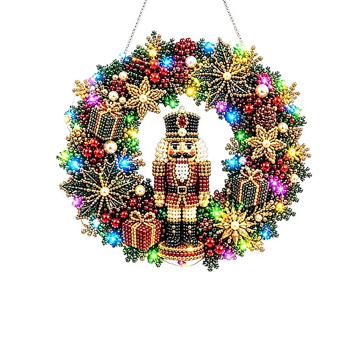Christmas Diamond Painting Light Wreath DIY Kit