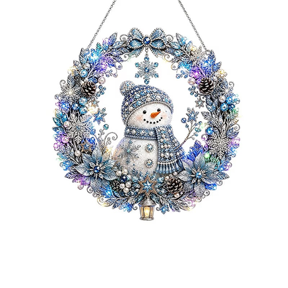 Christmas Diamond Painting Light Wreath DIY Kit