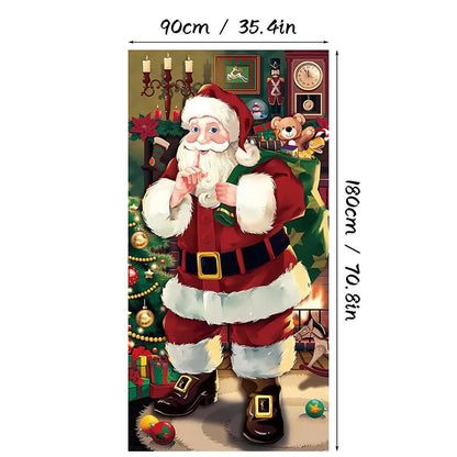 🎄Christmas Door Cover For Instant Holiday Decor✨