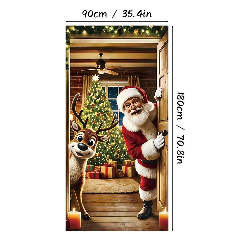 🎄Christmas Door Cover For Instant Holiday Decor✨