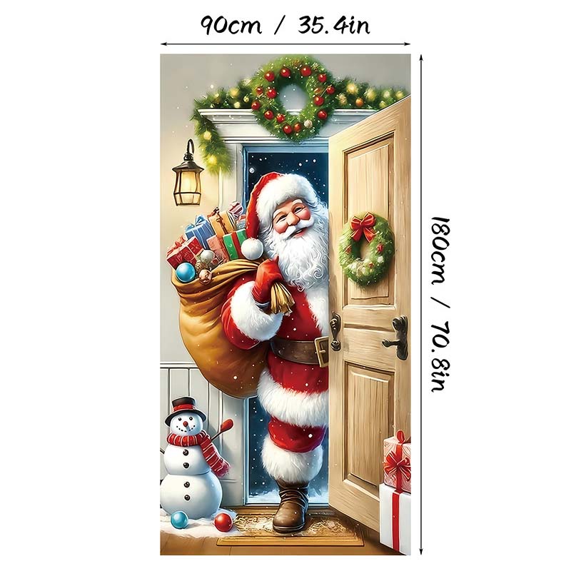 🎄Christmas Door Cover For Instant Holiday Decor✨