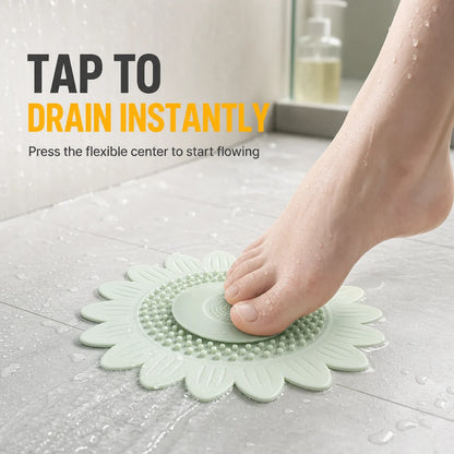 Anti-Odor Bathroom Drain Silicone Sunflower Cover Anti-Backflow