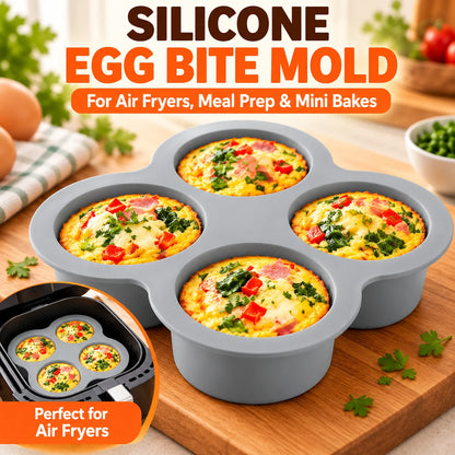 🍳 Silicone Air Fryer Egg Mold – 4-Cup Nonstick Baking Pan for Muffins, Egg Bites & Desserts
