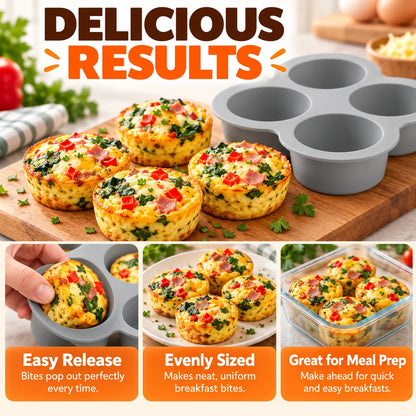 🍳 Silicone Air Fryer Egg Mold – 4-Cup Nonstick Baking Pan for Muffins, Egg Bites & Desserts