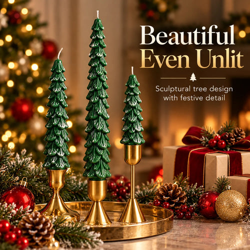 🎄 10-Inch Christmas Tree Candle – Add a Cozy Holiday Glow to Your Home! 🕯️🛒