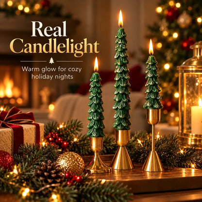 🎄 10-Inch Christmas Tree Candle – Add a Cozy Holiday Glow to Your Home! 🕯️🛒