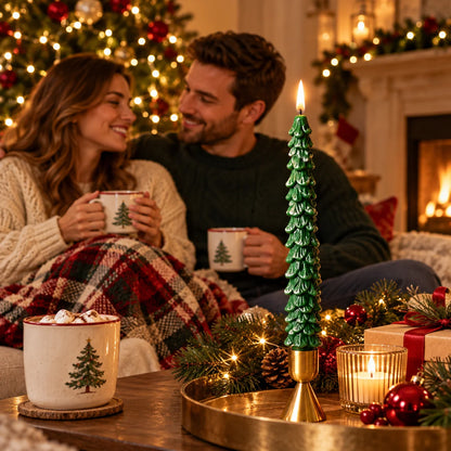 🎄 10-Inch Christmas Tree Candle – Add a Cozy Holiday Glow to Your Home! 🕯️🛒