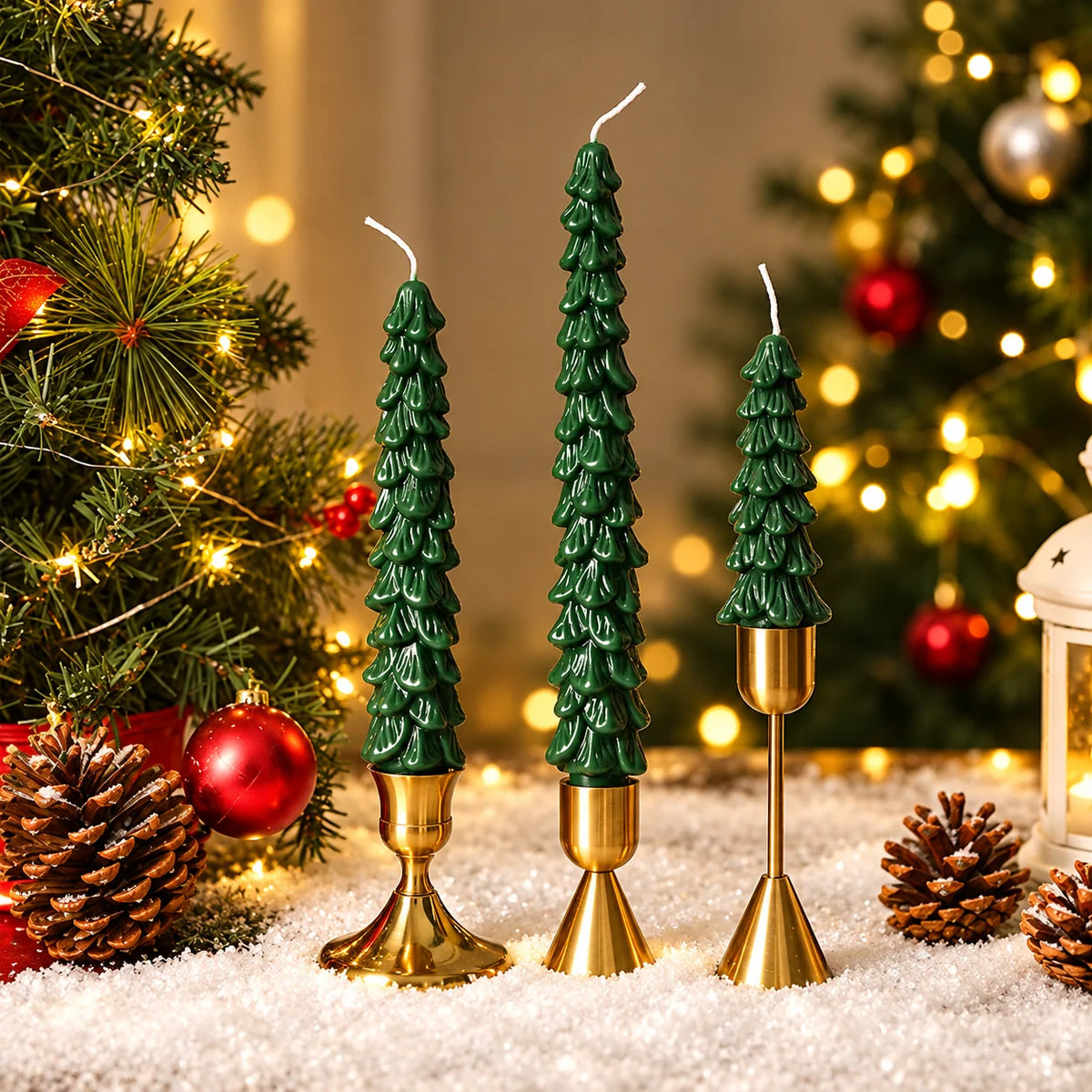 🎄 10-Inch Christmas Tree Candle – Add a Cozy Holiday Glow to Your Home! 🕯️🛒